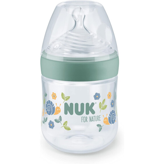 NUK For Nature biberon 150 ml 1 m+ tétine S débit lent contrôle de température