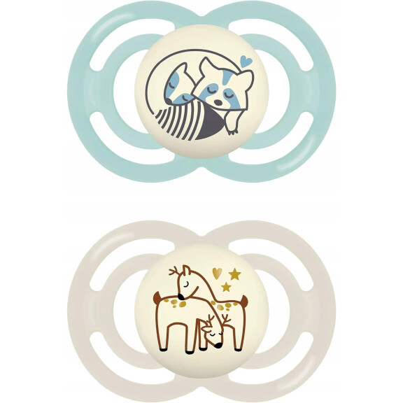 MAM Perfect Night sucette apaisante x2 6-16mois + boîte