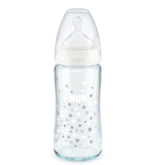 NUK First Choice+ biberon en verre 240 ml 0-6 m tétine M indicateur de température