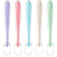 VICLOON ensemble de cuillères en silicone 6 mois+ x5