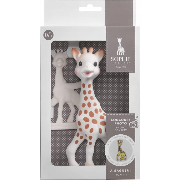 SOPHIE LA GIRAFE set anneau de dentition naturel SO PURE 18CM + plus petit