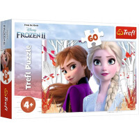 TREFL puzzle Le Monde Enchanté d’Anna et Elsa LA REINE DES NEIGES 60 pièces 4 ans+