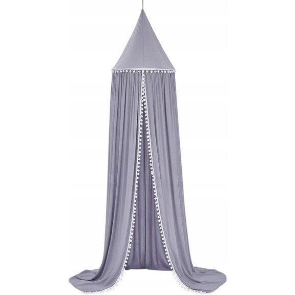 BALDAQUIN sur support avec pompons 240cm