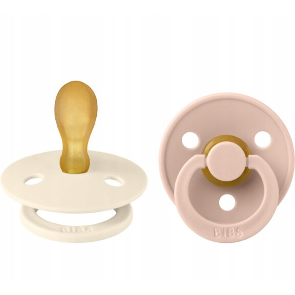 BIBS COLOUR sucettes apaisantes 2-pack caoutchouc 6mois+ SYMÉTRIQUE