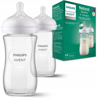 PHILIPS AVENT Natural RESPONSE biberon 240 ml 1mois+ VERRE x2