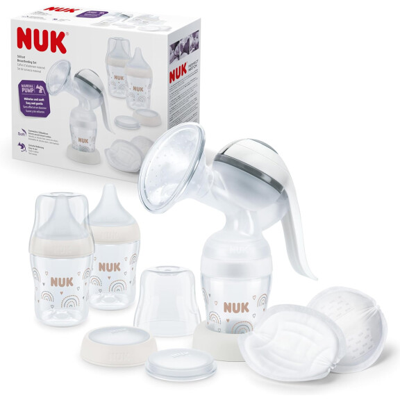 NUK tire-lait manuel + biberons Perfect Match 150ml set