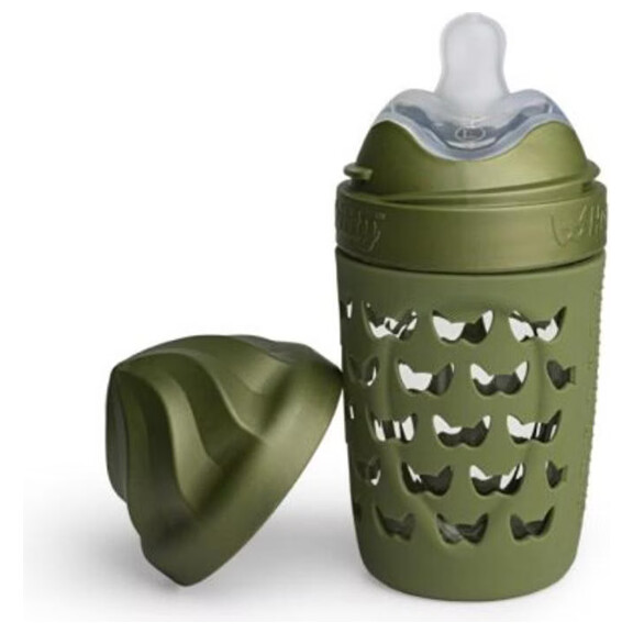 HEROBILITY Hero Eco bouteille en verre avec étui 220 ml 6 m+ tétine M