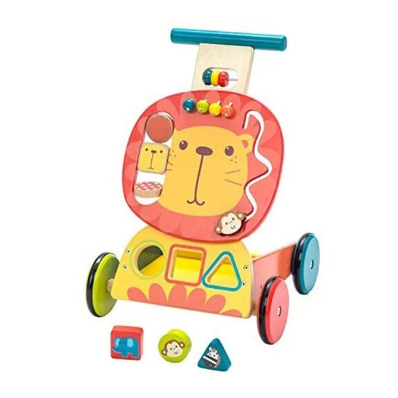 LABEBE chariot de marche en bois LION 34 x 30,5 x 44,5 cm 1-3 ans