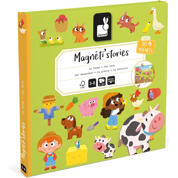 JANOD Magneti'Stories Ferme puzzle magnétique 30 aimants