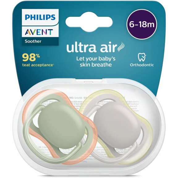 PHILIPS AVENT Ultra Air sucettes x 2 6-18 mois