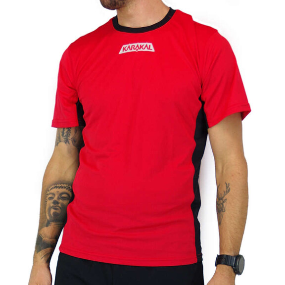 Karakal Pro Tour Tee Red / Graphite - koszulka męska