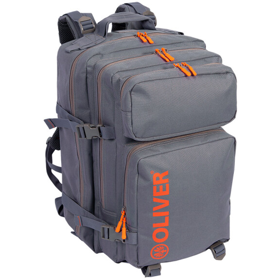 Oliver Backpack Gray / Orange - plecak