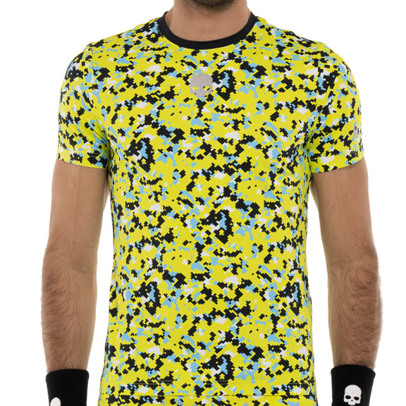 Hydrogen Camo Pixel Tech T-Shirt Yellow - koszulka męska