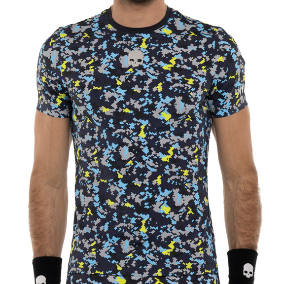 Hydrogen Camo Pixel Tech T-Shirt Blue / Yellow - koszulka męska