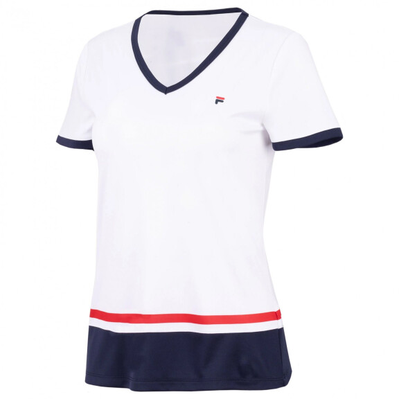 FILA T-Shirt Elisabeth White / Navy - koszulka damska