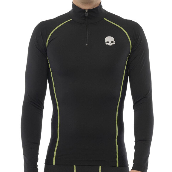 Hydrogen Essential Zipped Second Skin Longsleeve Black / Yellow - koszulka męska