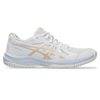 ASICS Upcourt 6 White / Champagne - buty do badmintona damskie