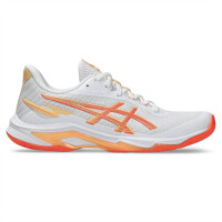 ASICS Netburner Ballistic FF 4 White / Vivid Coral - buty do badmintona damskie