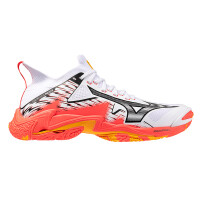 Mizuno Wave Lightning Neo 3 White / Fiery Coral / Citrus - buty do badmintona