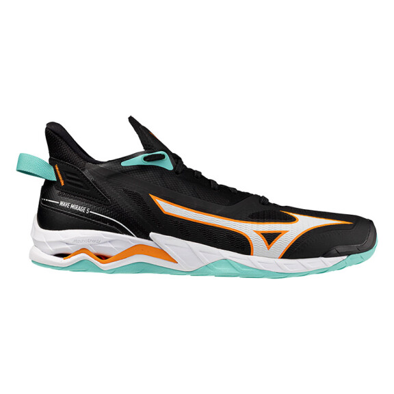 Mizuno Wave Mirage 5 Black / Tangelo / Ice Green - buty do badmintona
