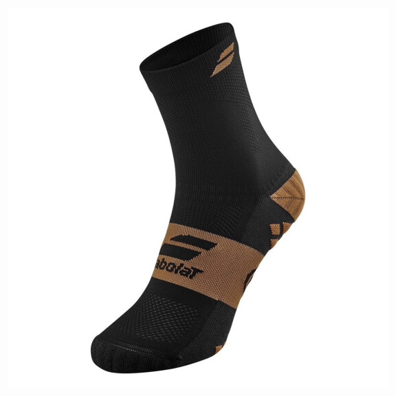 Babolat Badminton Pro Crew Socks 1P Black / Bright Gold