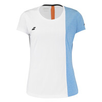 Babolat Play Cap Sleeve Top White / Blithe Blue - koszulka damska