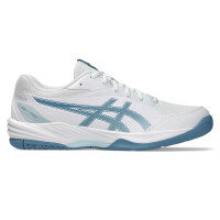 ASICS Gel-Task 4 White / Saba Blue - buty do badmintona