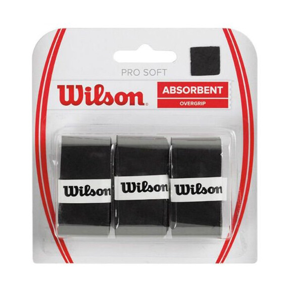 Wilson Pro Soft Overgrip Black 3 szt.