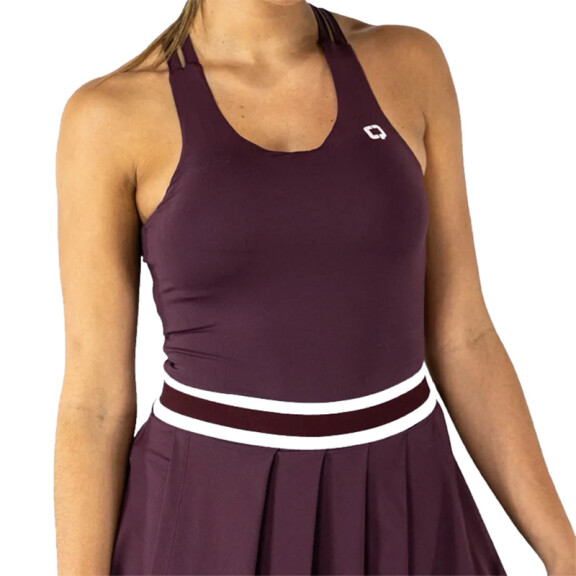 Quad Double Stripes Tank Top Burgundy - koszulka damska