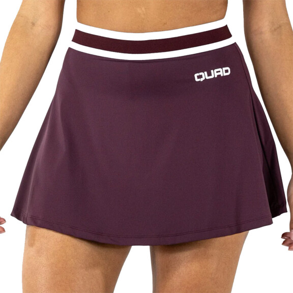 Quad Slick Skirt Burgundy