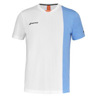 Babolat Play Crew Neck Tee White / Bilthe Blue - koszulka męska