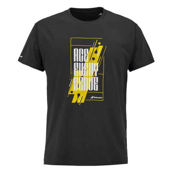 Babolat Exercise Message Tee Black - koszulka męska