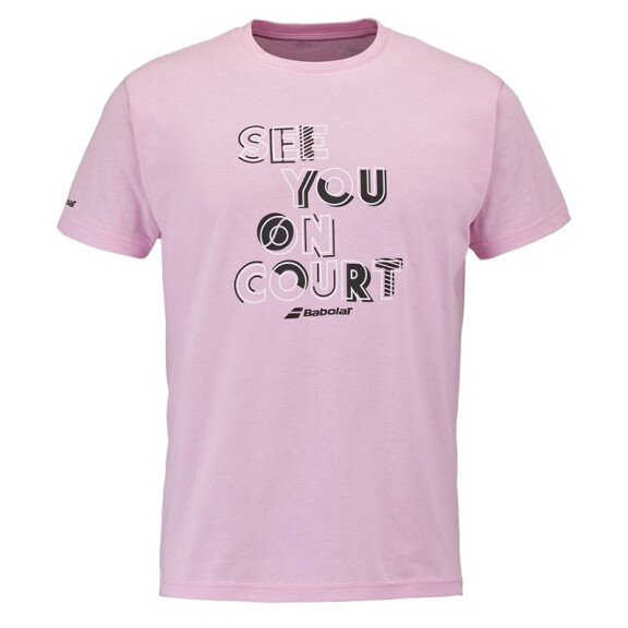 Babolat Exercise Message Tee Lilac - koszulka męska