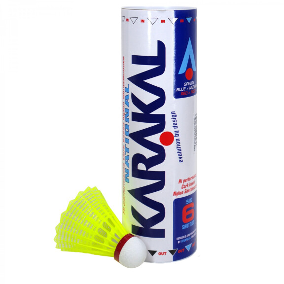 Karakal Fast Yellow 6szt. - lotki do badmintona