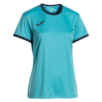Joma Combi Premium Woman SS Tee Fluorescent Turquoise / Navy Blue - koszulka damska