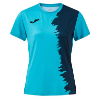 Joma Picasho Woman SS Tee Fluorescent Turquoise / Dark Navy - koszulka damska