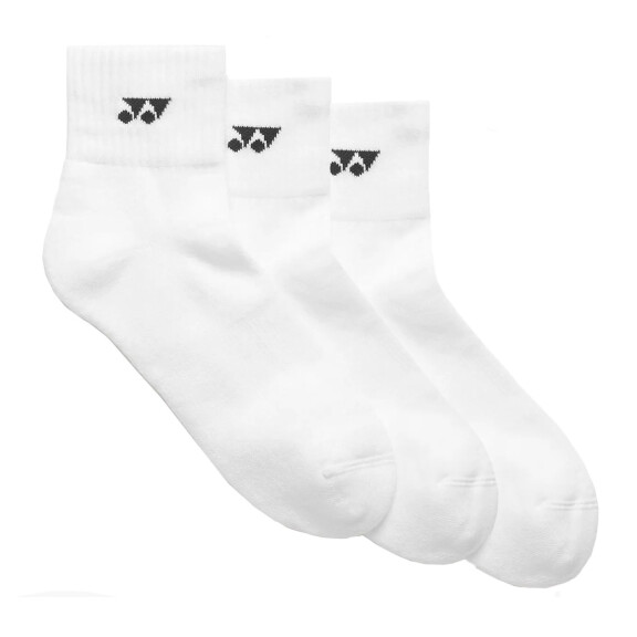 Yonex Quarter Socks 19254 3-Pack White