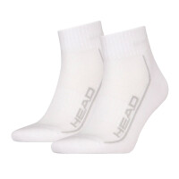 Head Tennis Performance Quarter Socks 2P White