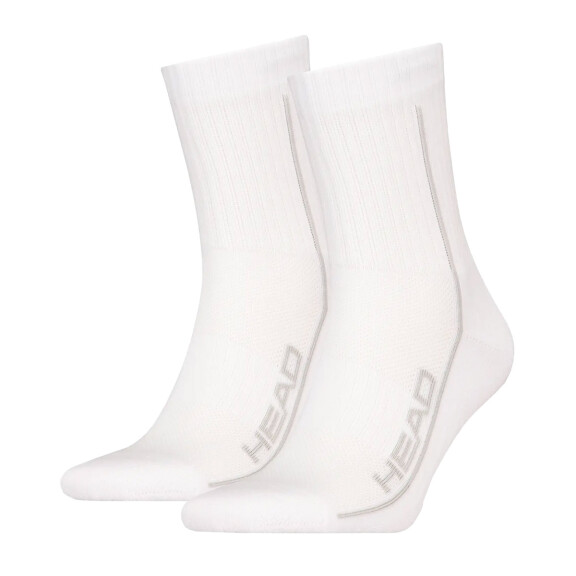 Head Tennis Performance Short Crew Socks 2P White
