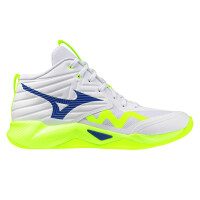 Mizuno Wave Momentum Pro Mid White / Lightning Yellow / Dazzlin - buty do badmintona