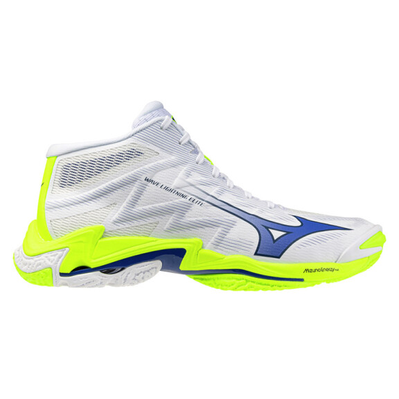 Mizuno Wave Lightning Elite Mid White / Lightning Yellow / Dazzling Blue - buty do badmintona