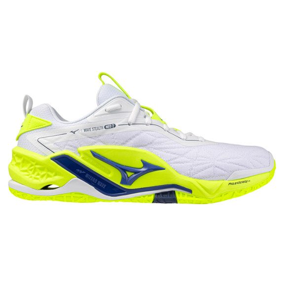 Mizuno Wave Stealth Neo 2 White / Lightning Yellow / Dazzlin - buty do badmintona