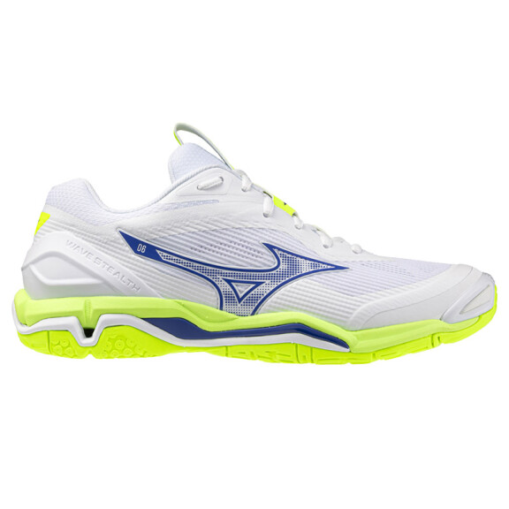Mizuno Wave Stealth 6 White / Lightning Yellow / Dazzlin - buty do badmintona