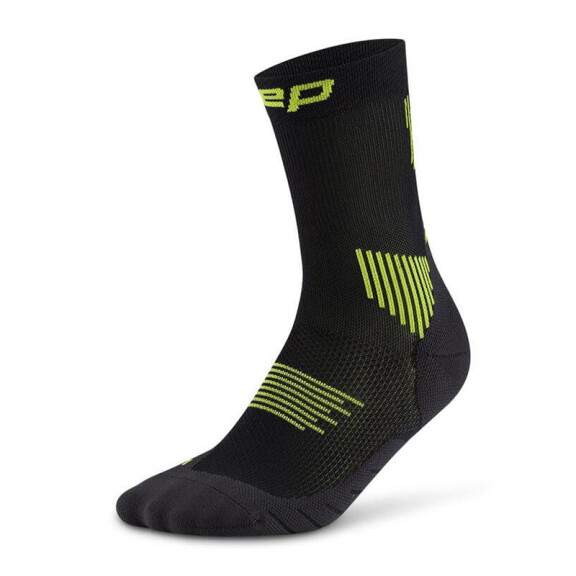CEP Core Run Mid Cut Socks 5.0 Black / Lime