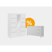 Zestaw Bali D3 szafa + komoda | biały