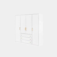 Szafa uchylna Retro D4 ze złotymi uchwytami biała