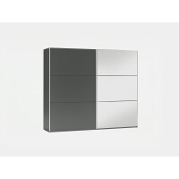 Szafa przesuwna Vigo 250 grafitowa z lustrem