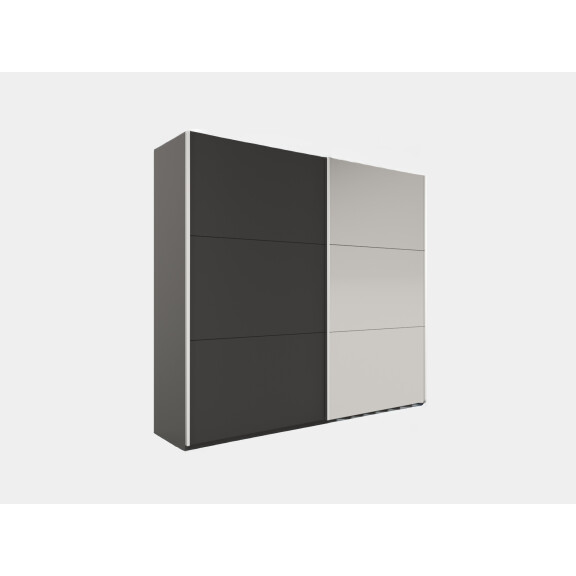 Szafa przesuwna VIGO 225 czarna z lustrem