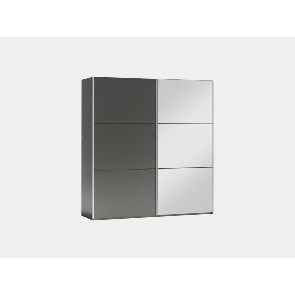 Szafa przesuwna VIGO 225 grafitowa z lustrem