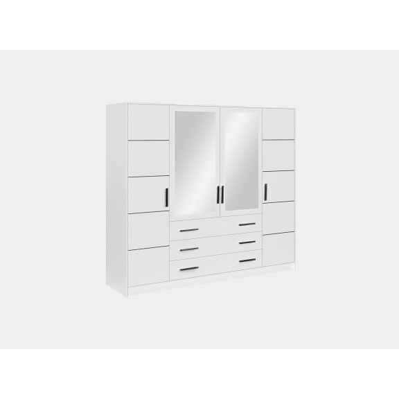 Szafa Bali 240 uchylna biała z lustrami